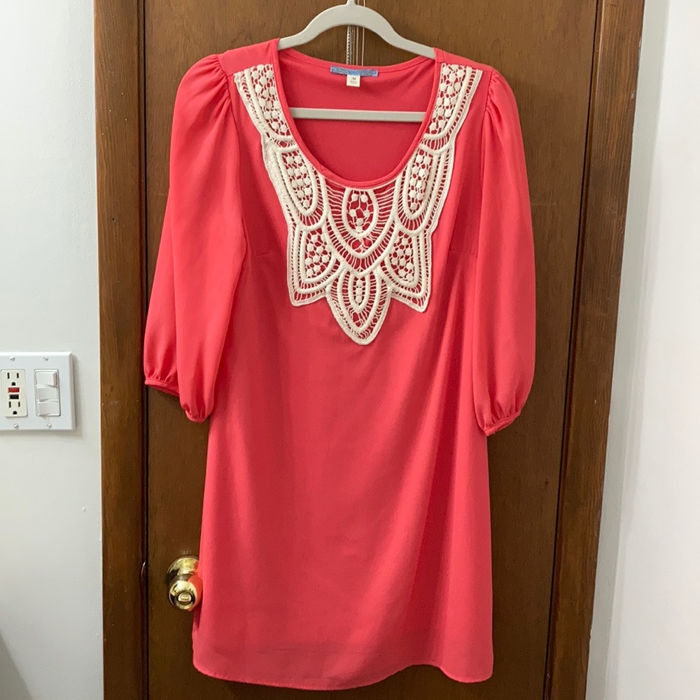 Pink shift dress